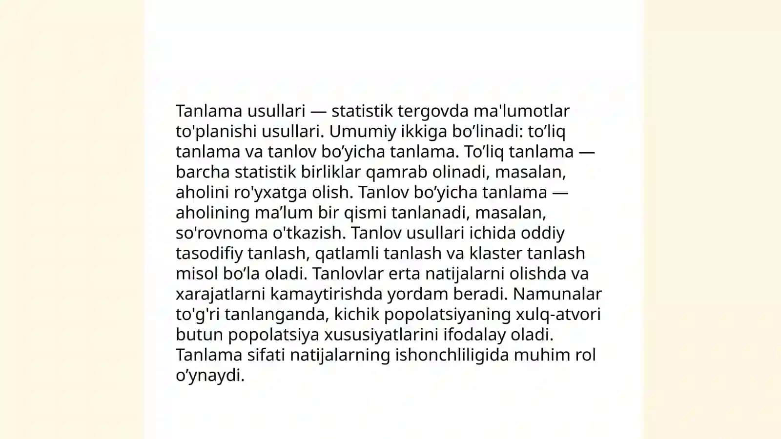 Ma'lumotlarni yig'ish usullari 4