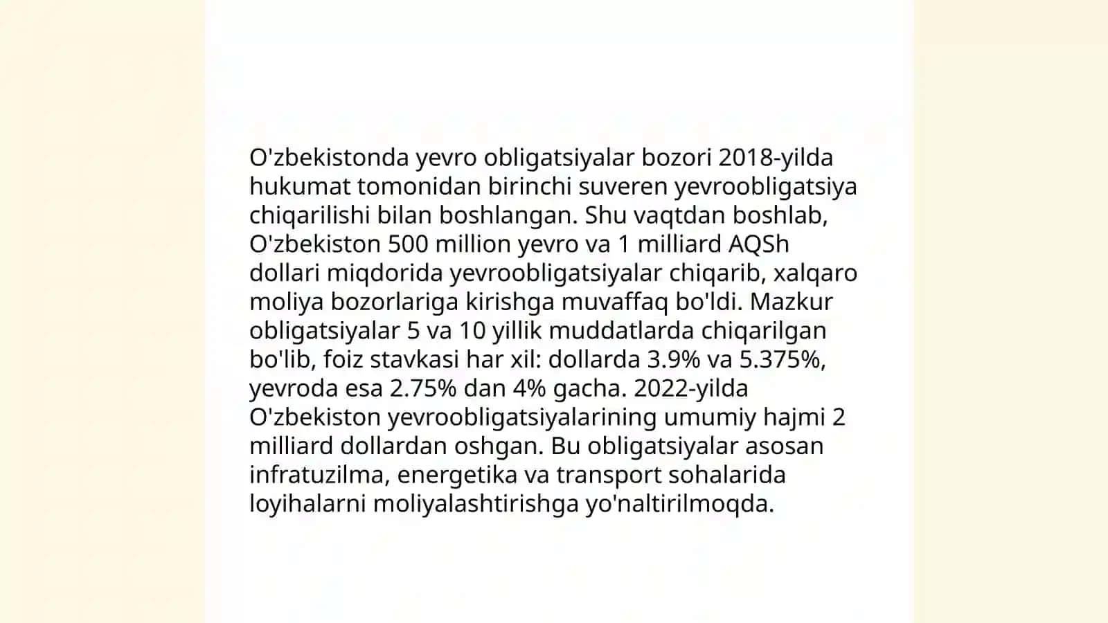 Yevro obligatsiyalar ta'rifi va ularning afzalliklari 4