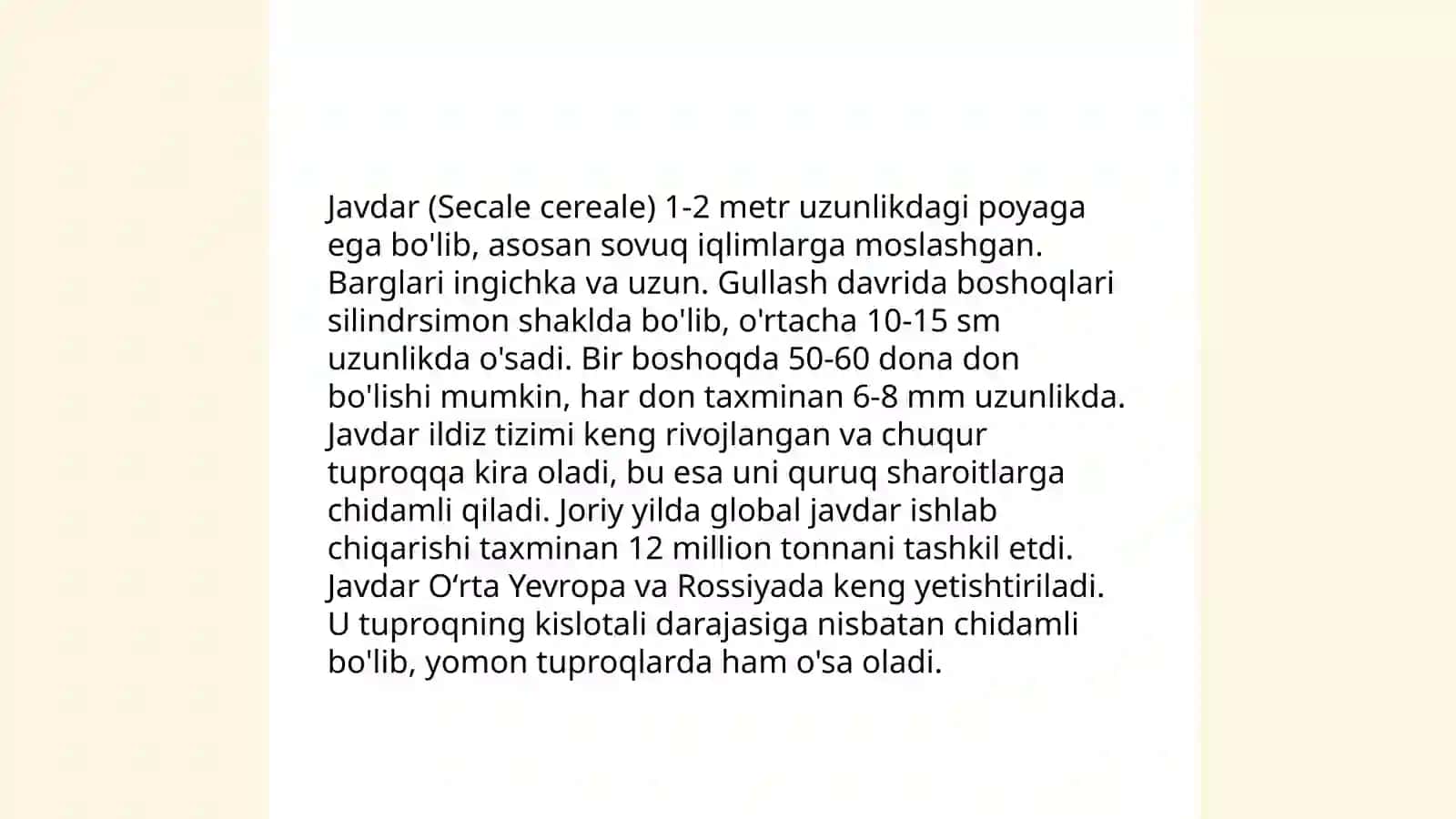Javdar oʻsimligi 4