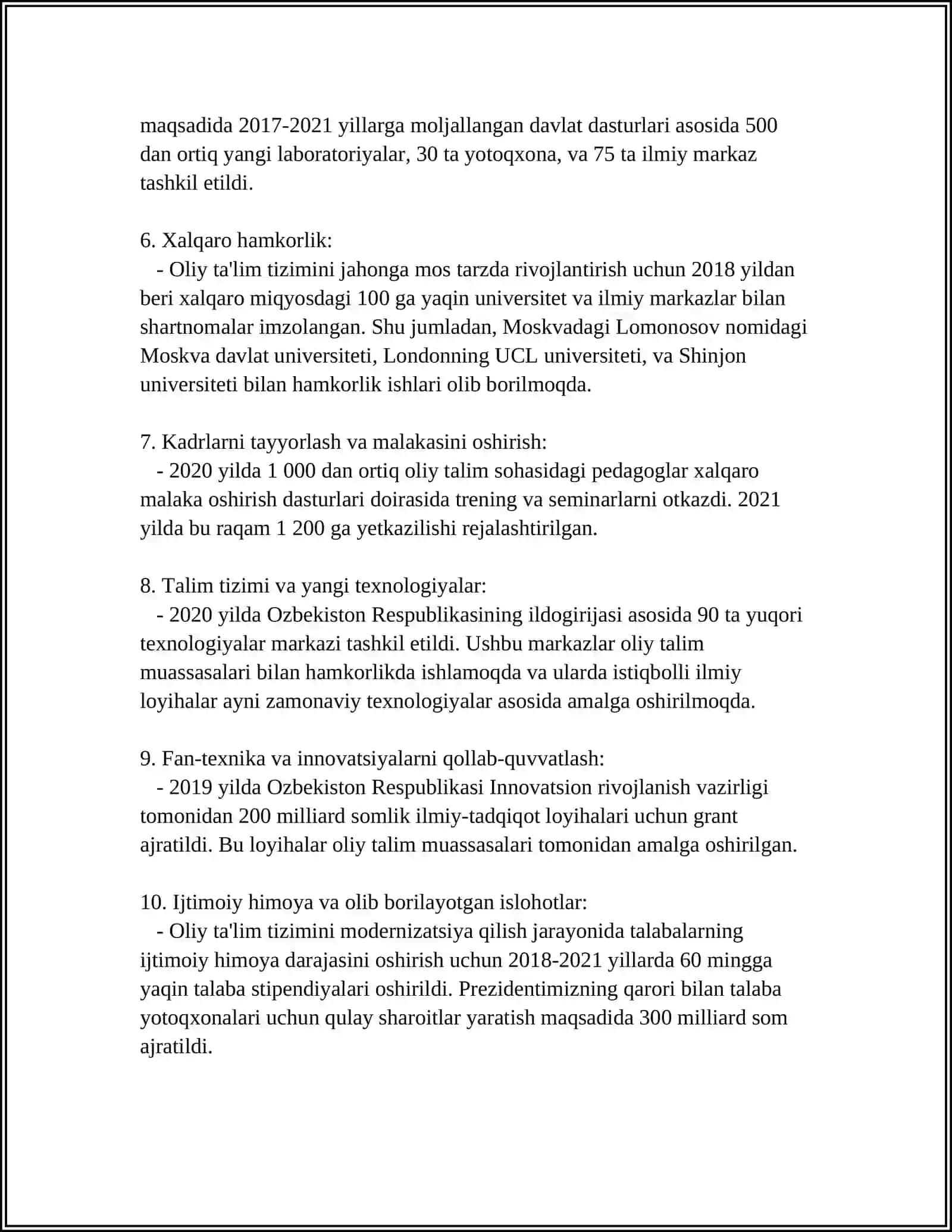 Oliy ta'lim tizimini modernizatsiya qilish 4