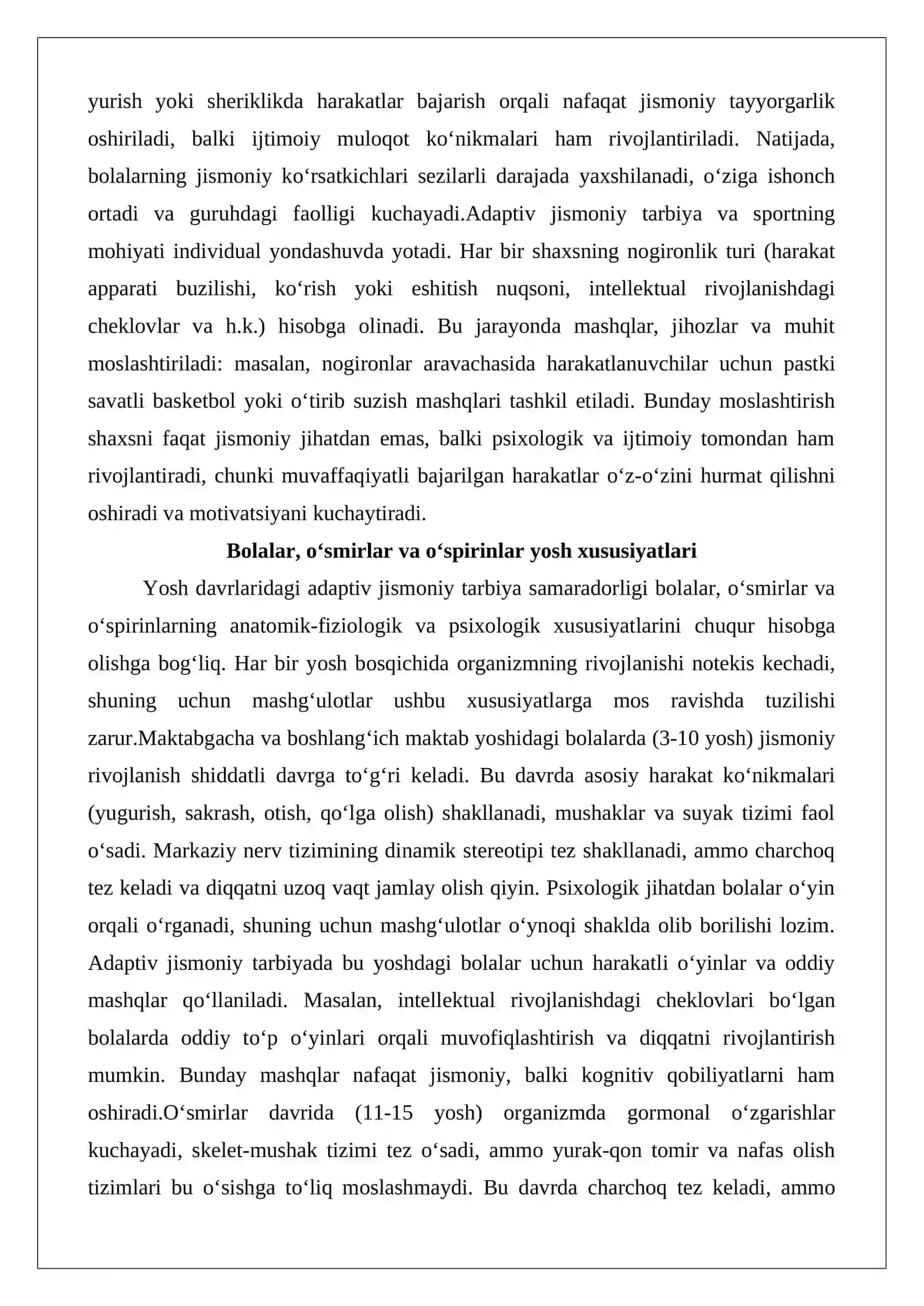 Adaptiv jismoniy tarbiya va sportning nazariy asoslari 4