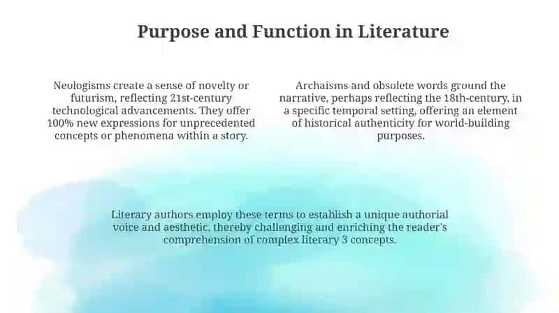 Special Literary Vocabulary. Neologisms archaisms and Obselete words 4
