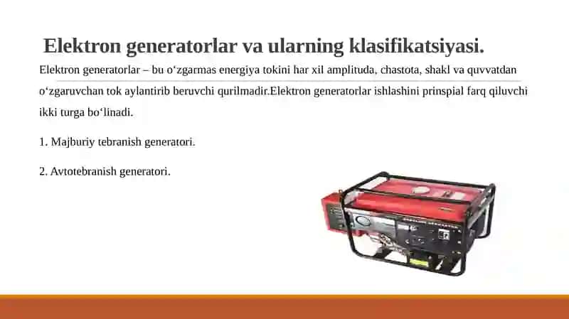 Elektrongeneratorlar 4