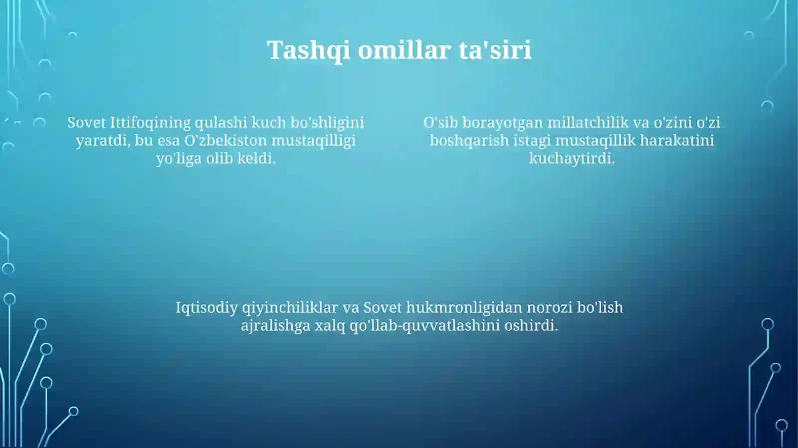 Mustaqillikka Erishish Harakati O'zbekistonda 4