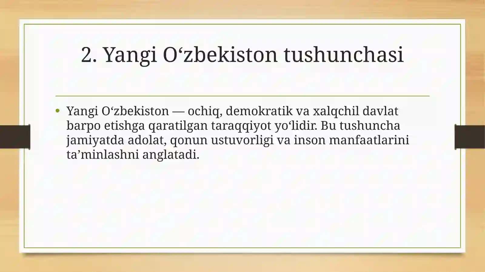ANGI O’ZBEKISTONDA PREZIDENT SH.MIRZIYOYEV RAXBARLIGI VA TASHABBUSI OSTIDAAMALGA OSHIRILAYOTGAN ISLOHATLR. 4