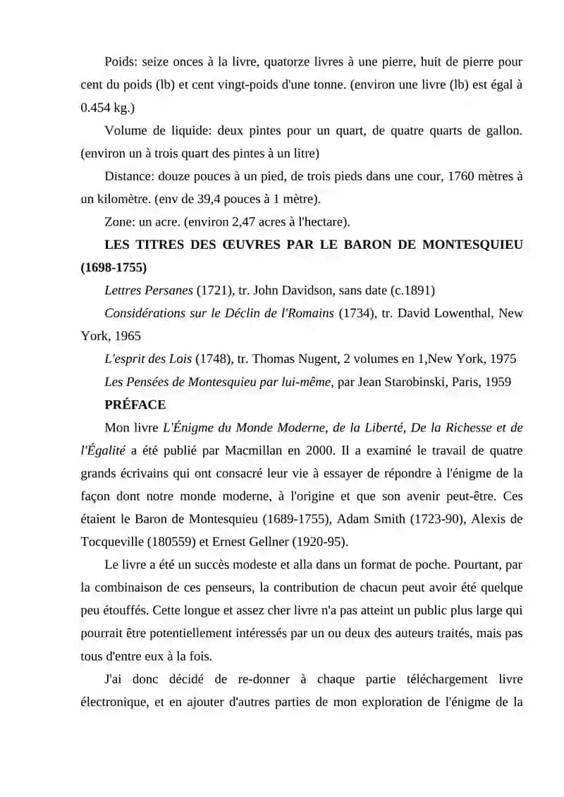 Les PARTICULARITÉS DES OEUVRES DE CHARLES MONTESQUIEU 4