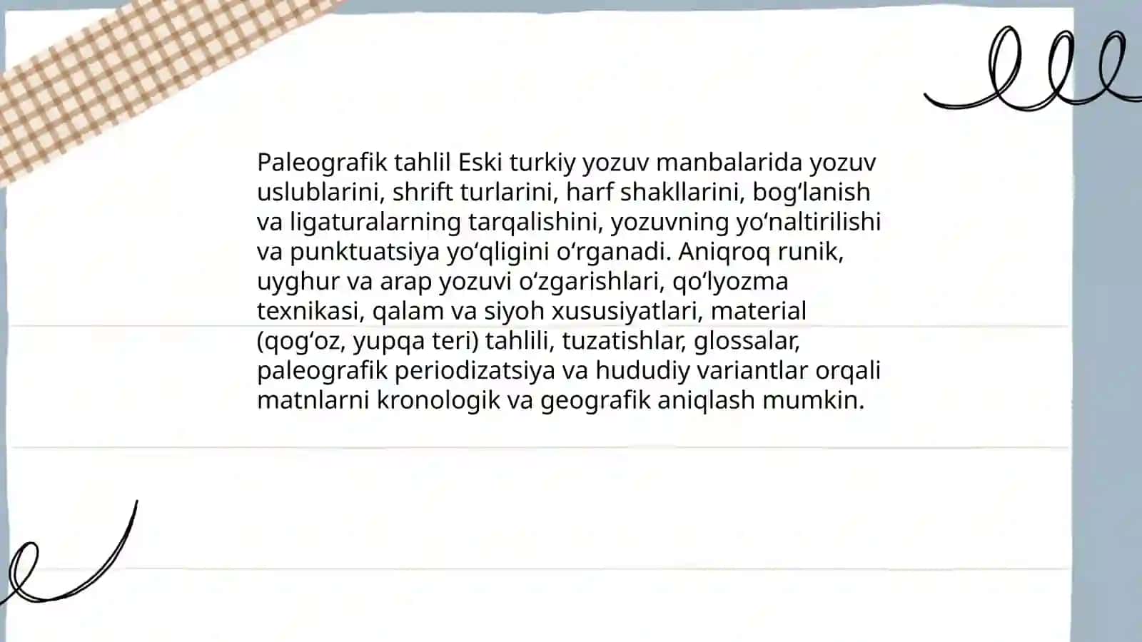 Eski turkiy til yozma manbalari ustida ishlash 4