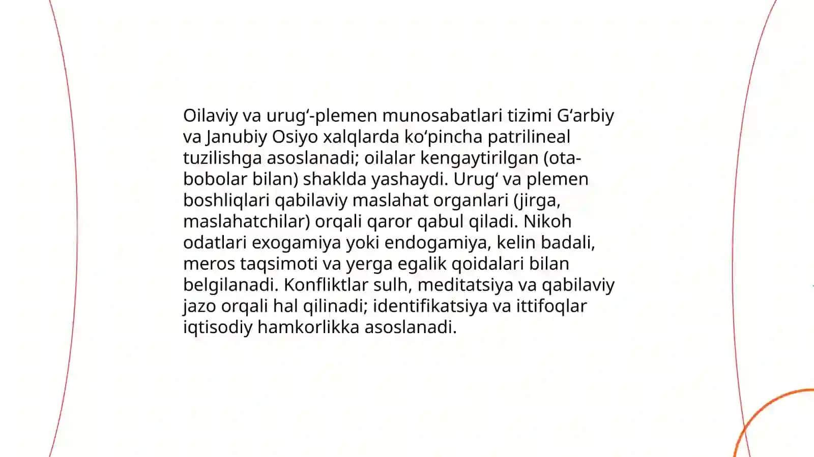 Gʻarbiy va Janubiy Osiyo xalqlari etnologiyasi 4