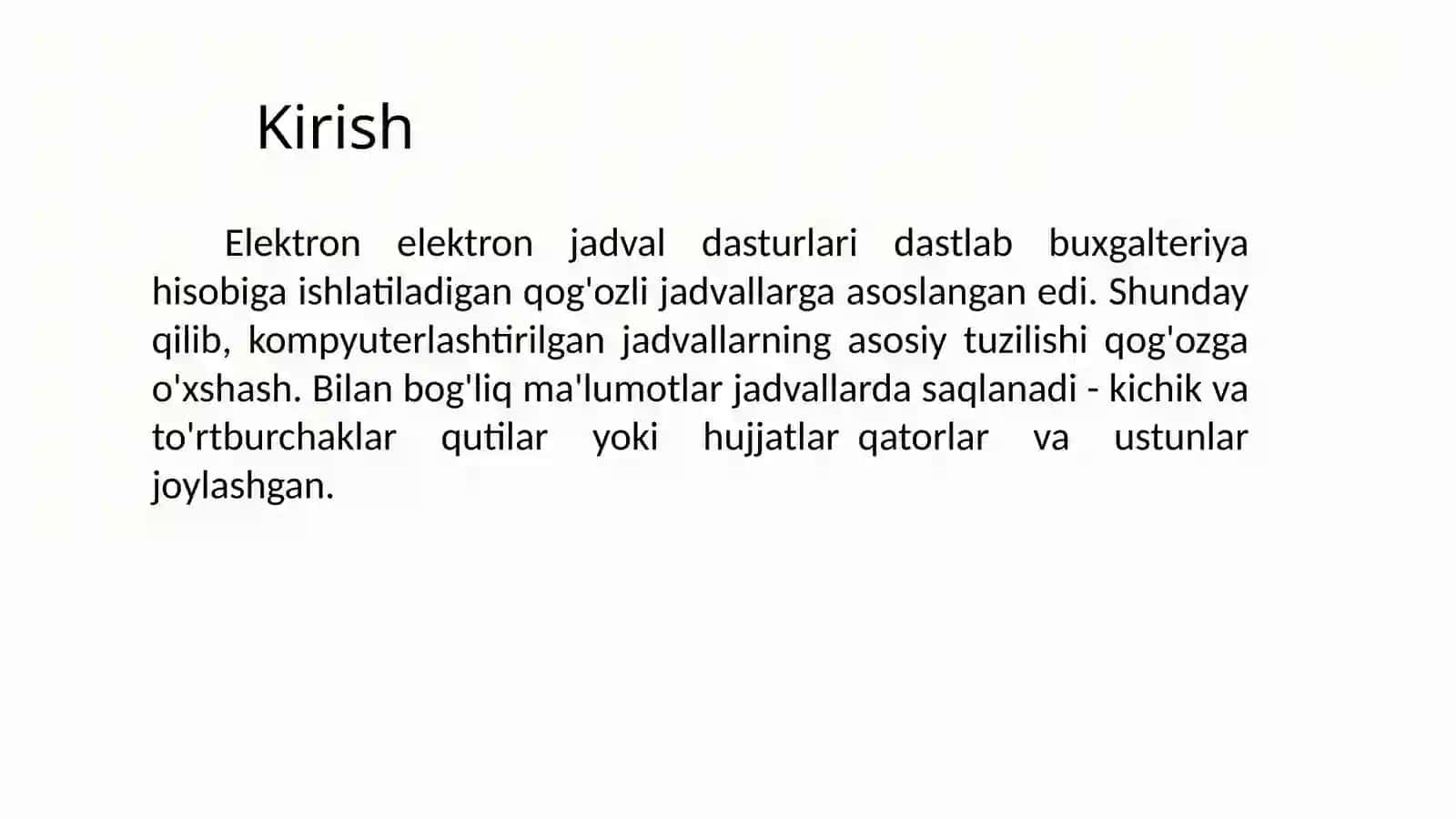 Elektron jadvallarda foydalanish texnologiyalari 4