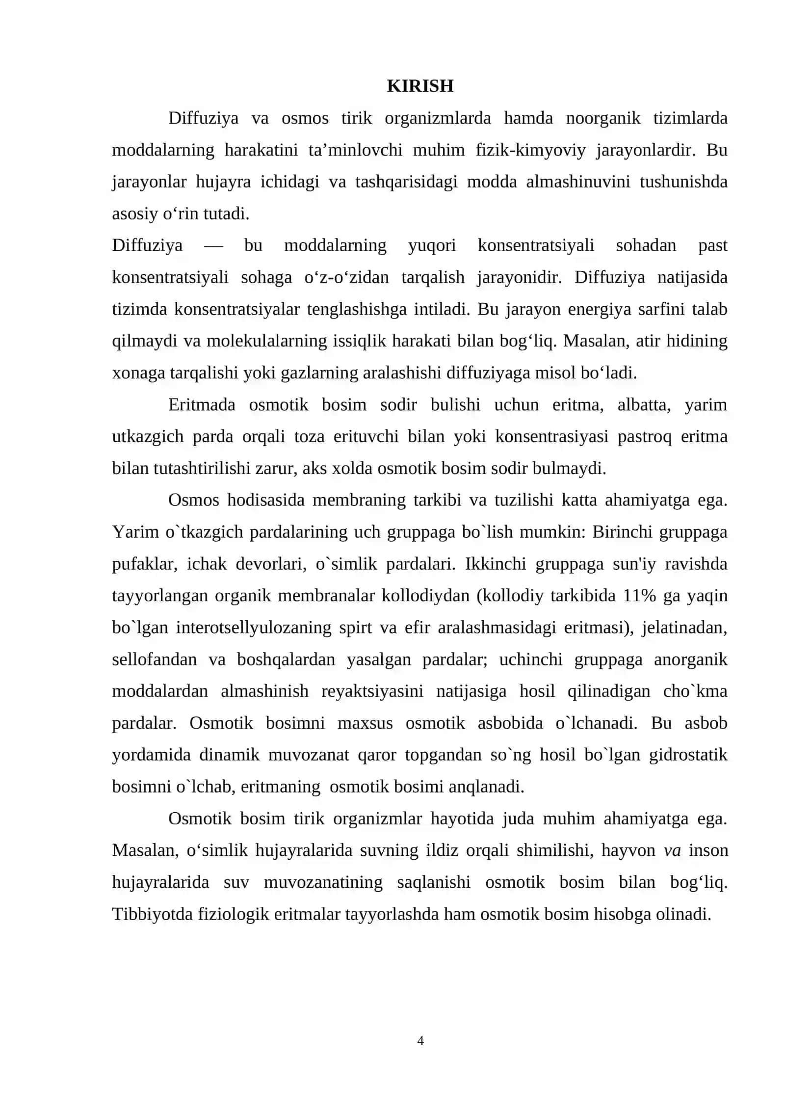 Diffuziya va Osmos DE-Friz qonuni Osmotik bosim qonunlari 4