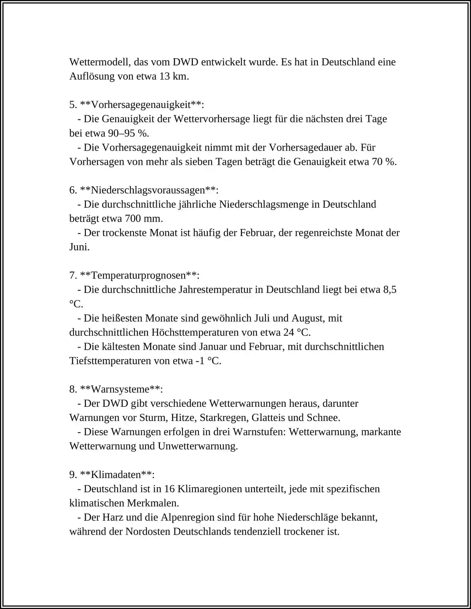 Wettervorhersage in Deutschland 4