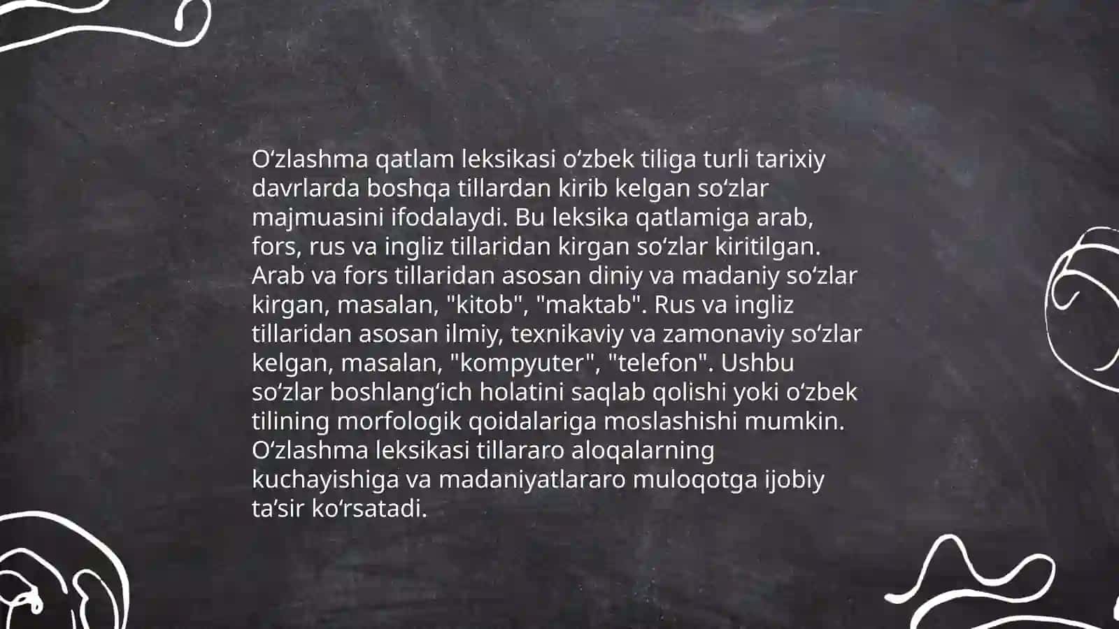 Attuhfada o‘zlashma qatlam leksikasi 4