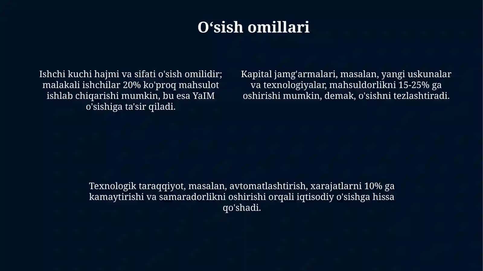 Iqtisodiy o‘sishning neoklassik modellari 4