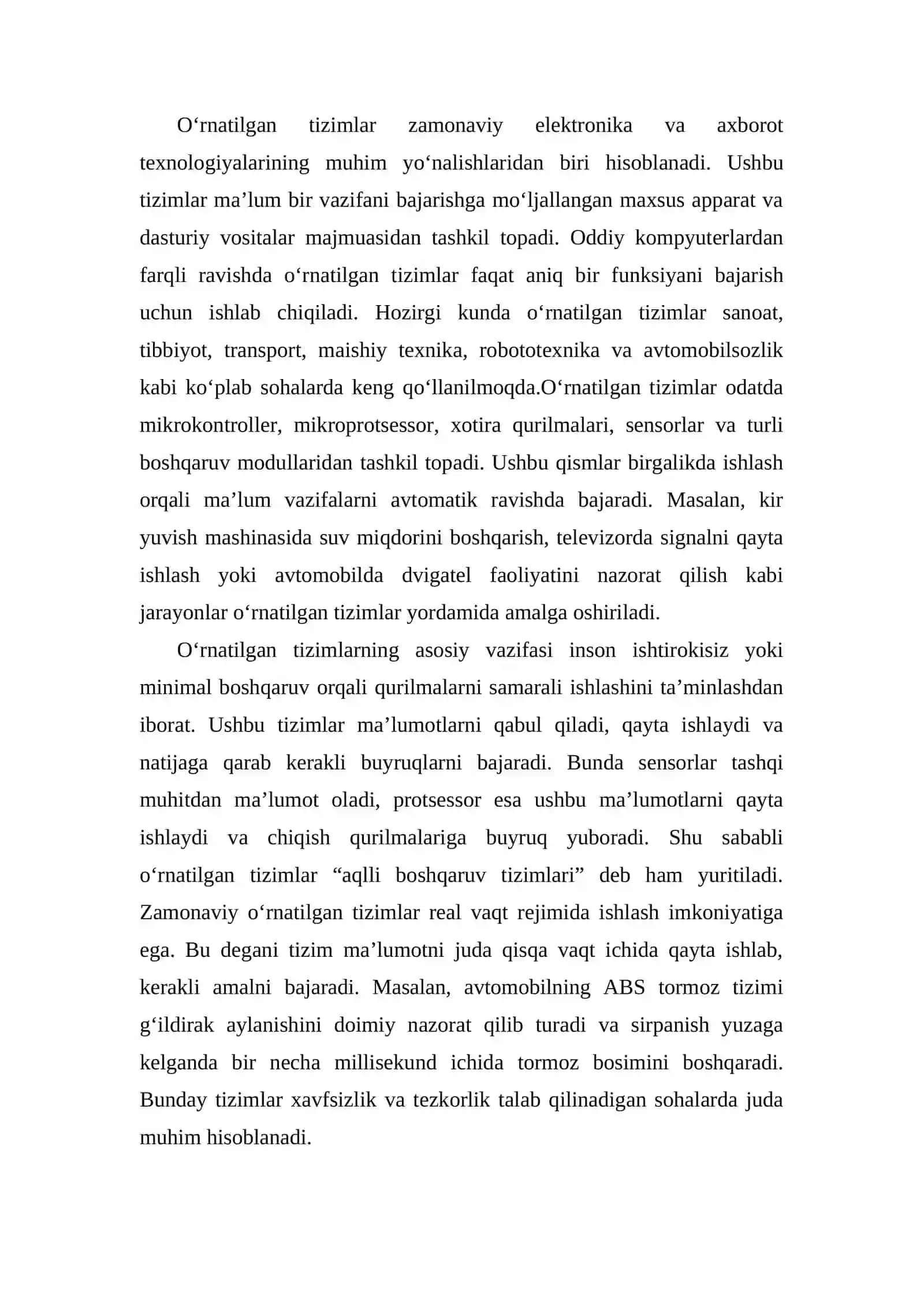Avtomobil elektronikasida o‘rnatilgan tizimlarning qo‘llanilishi 4