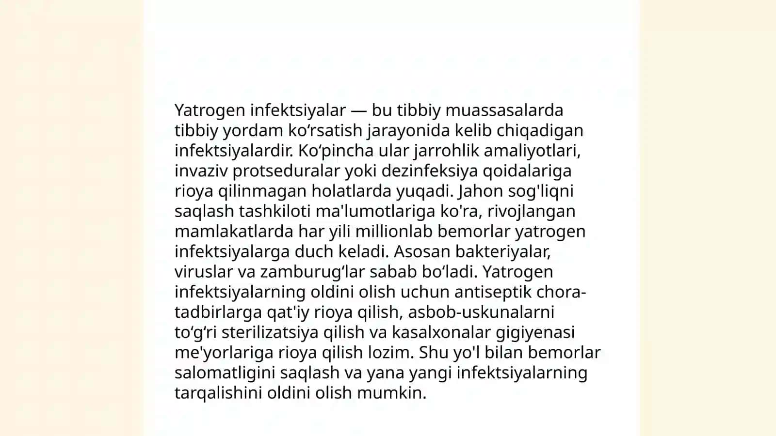 Kasalxona ichida tarqaluvchi (yatrogen) yuqumli kasalliklar qo'zg'atuvchilari va ularni laboratoriya tashxislari 4