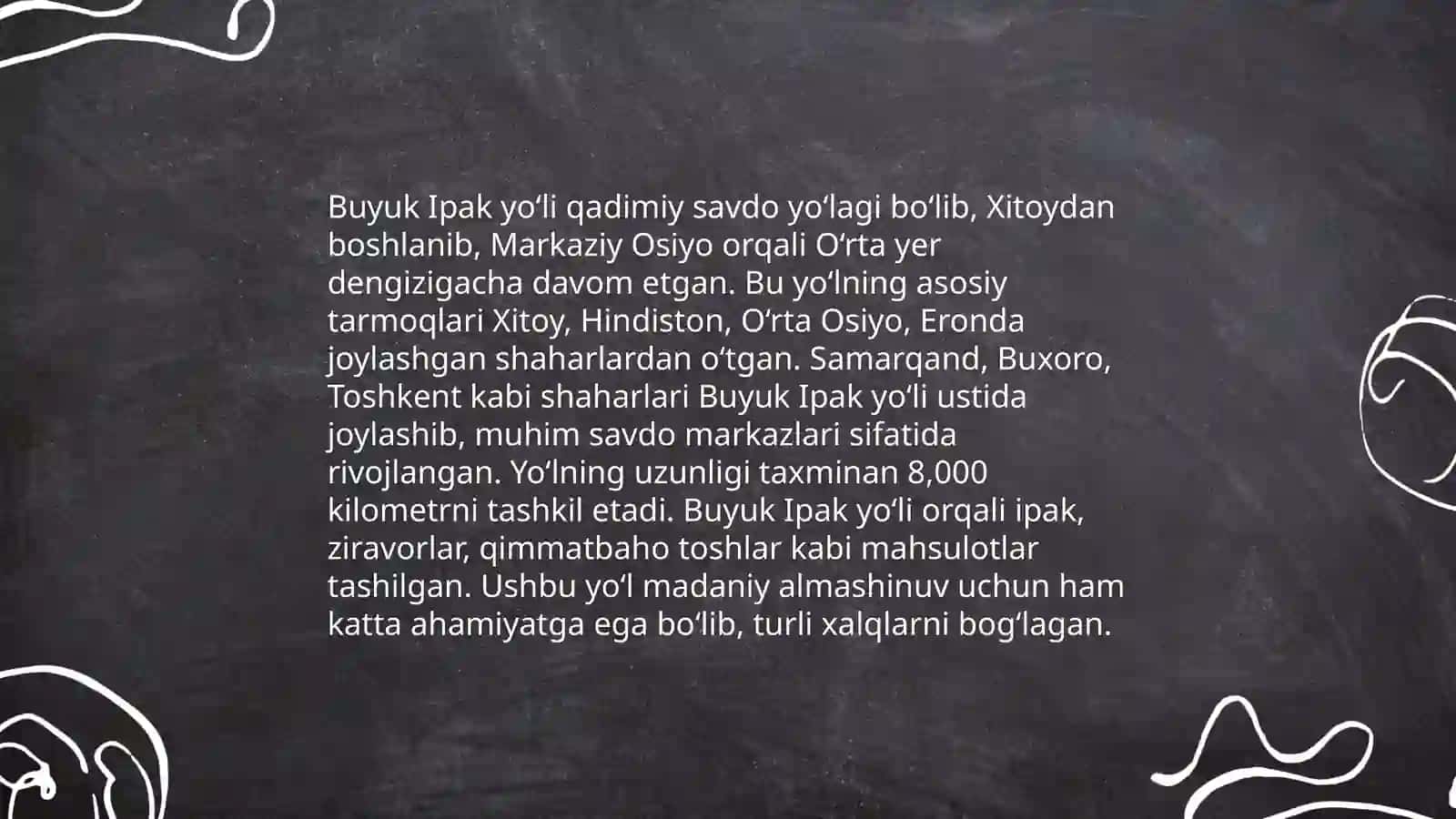 Buyuk ipak yo’li haqida slayd 4