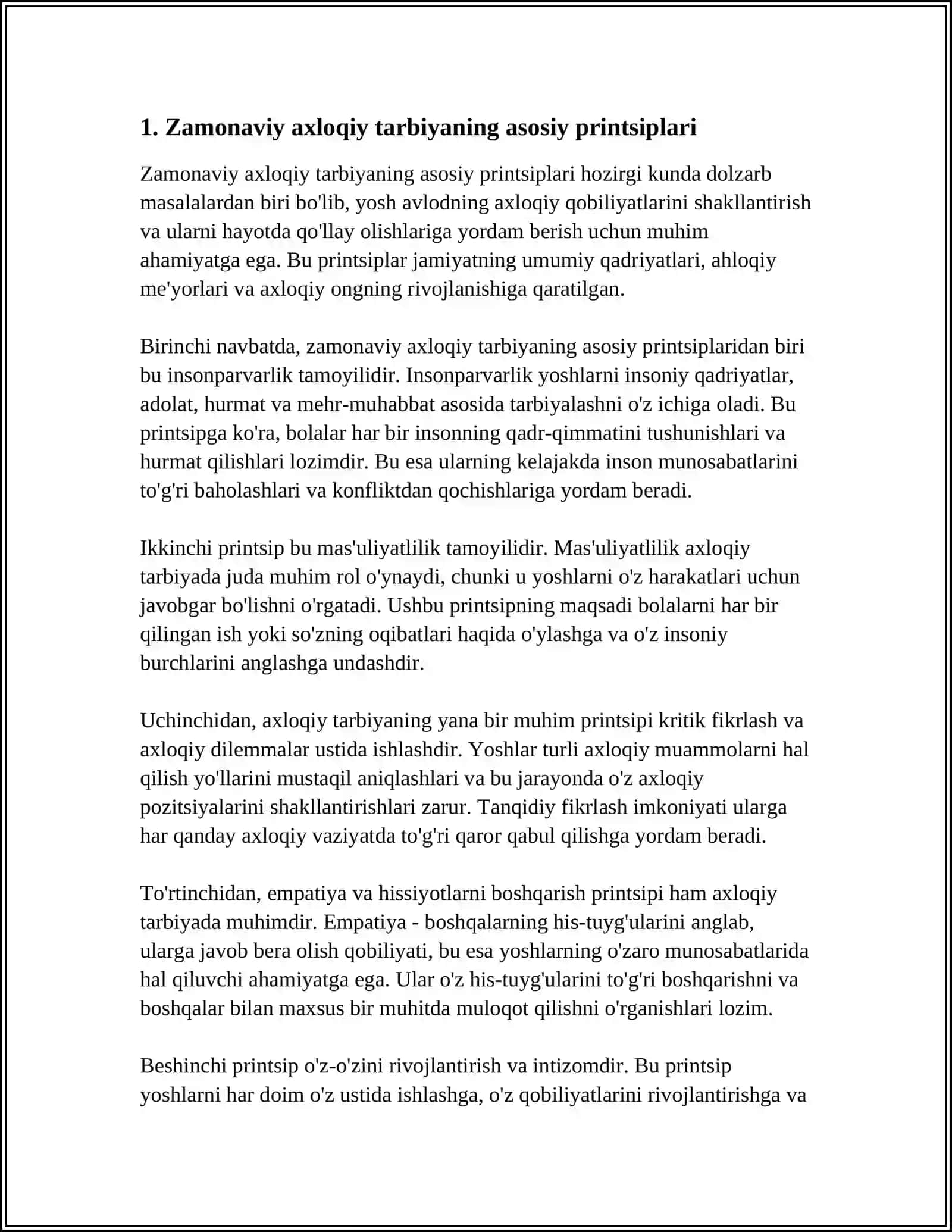 ZAMONAVIY AXLOQIY TARBIYANING YUTUQLARI VA KAMCHILIKLARI 4