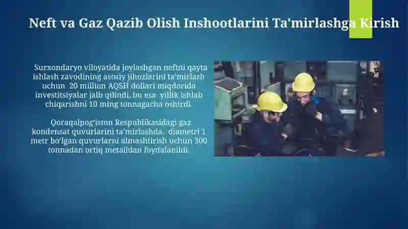 Neft va Gaz Qazib Olish Inshootlarini Ta'mirlash 4