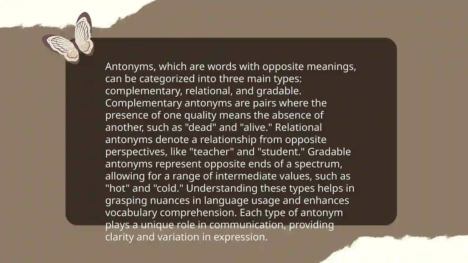Antonyms 4