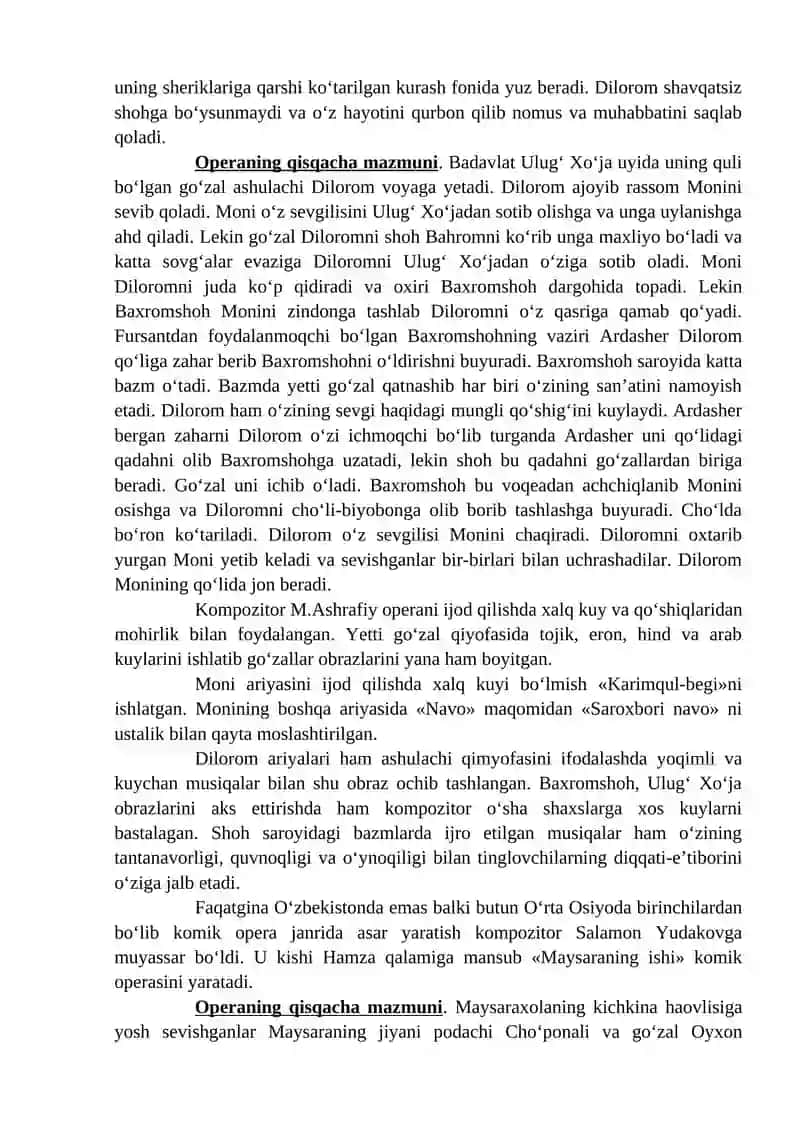 O‘zbek kompozitorlari ijodida opera janri va uni o‘quvchi ongida singdirish uslublari 4