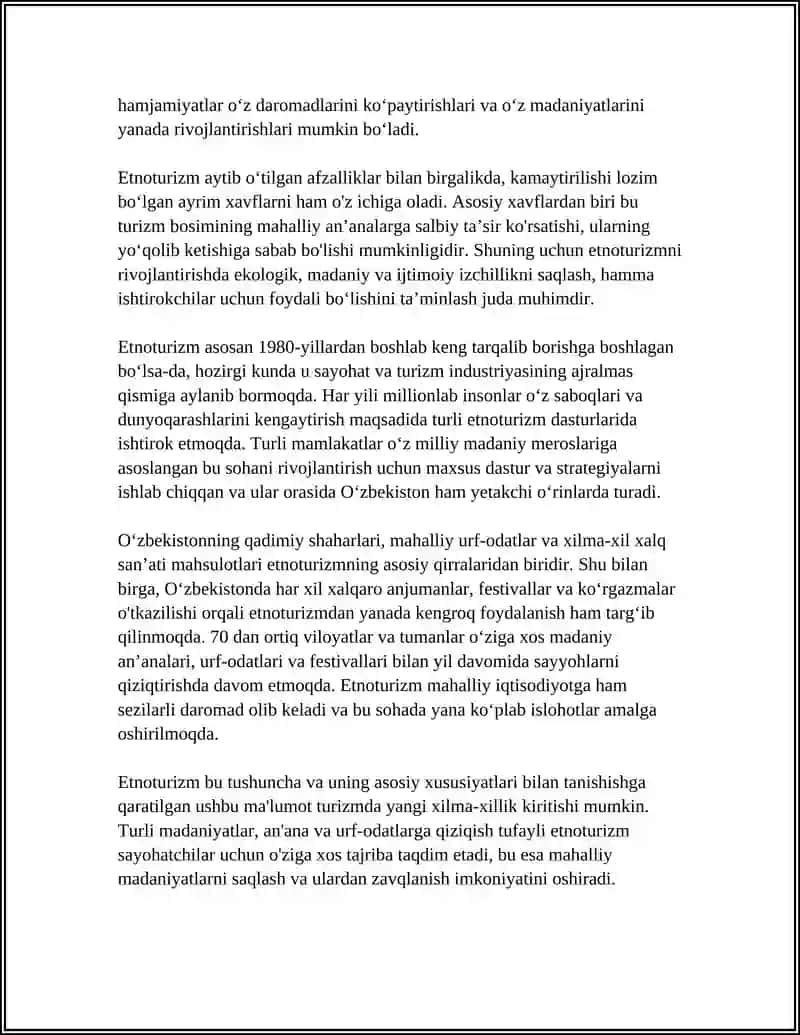 TURIZMDA ETNOGRAFIK YOʻNALISHLAR 4