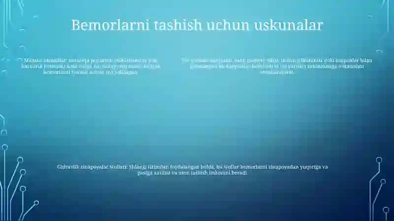 Shifoxonada Bemorlarni Transportirovka Qilish 4