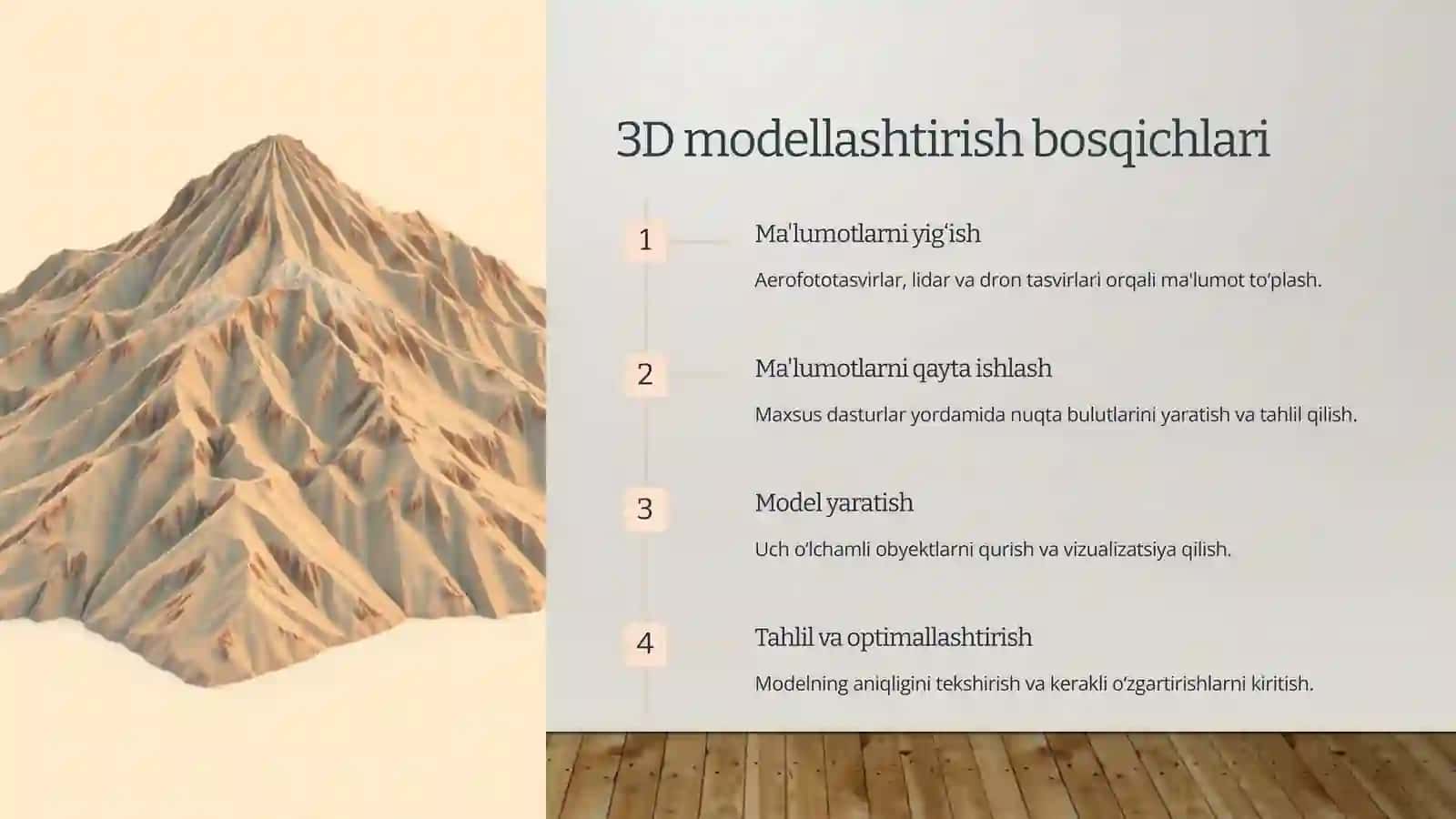 Uch o‘lchamli modellashtirish: Geodeziya va qurilishda yangi imkoniyatlar 4