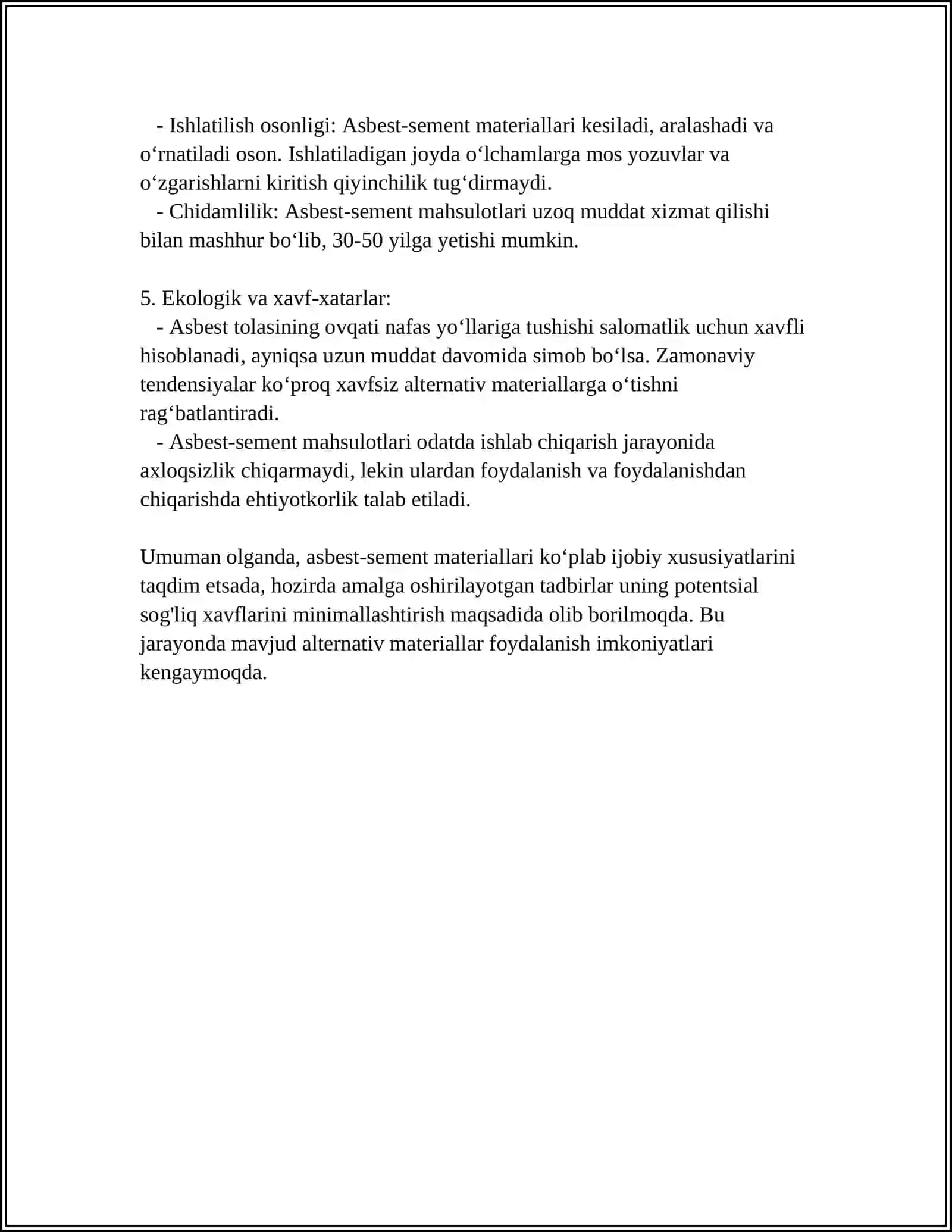 Asbest-Sement Issiqlik Izolyatsiya Mahsulotlari 4