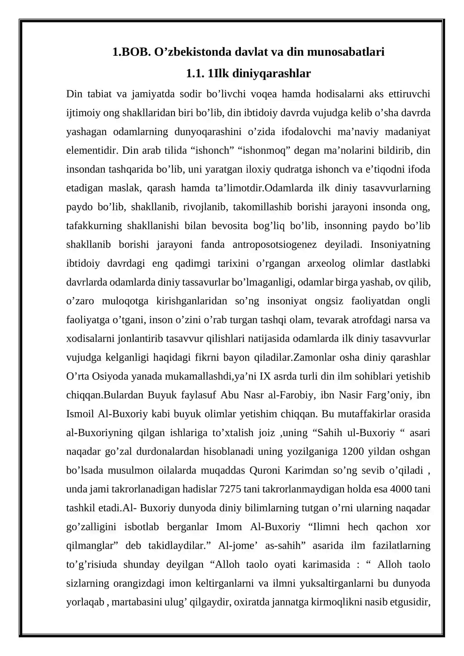 Diniy va Dunyoviy Qarashlar 4