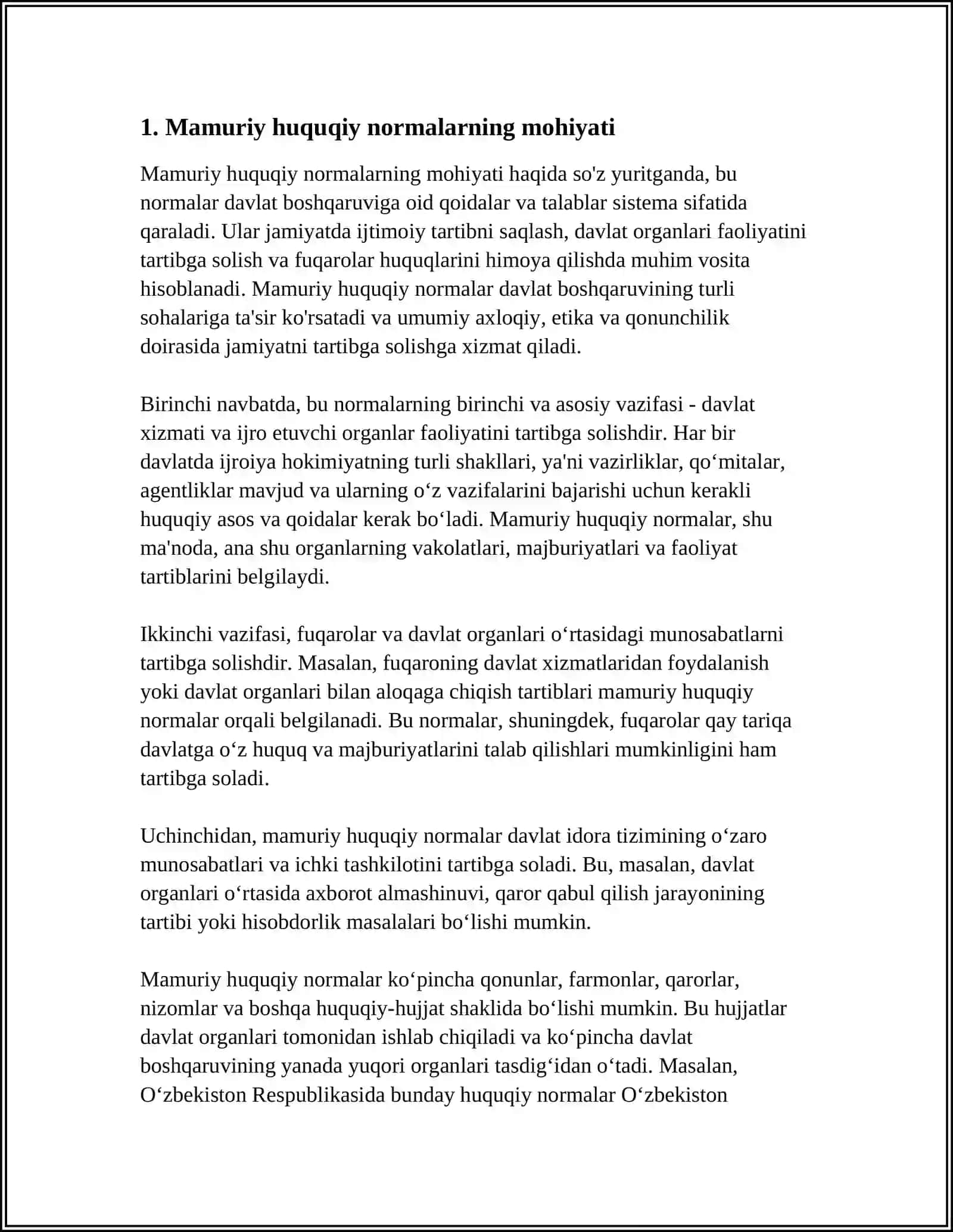 Mamuriy Huquqiy Normalar 4