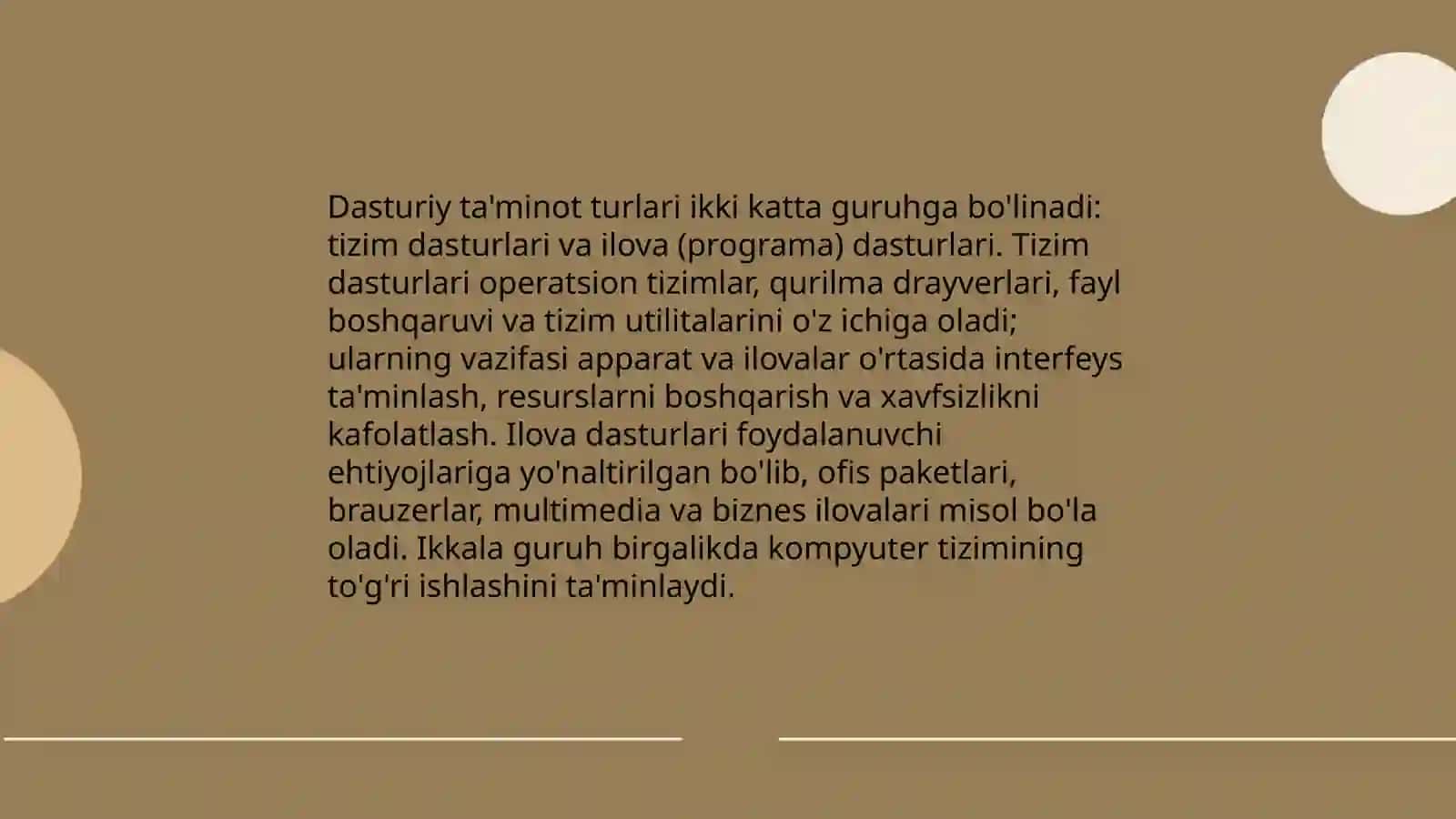 Dasturiy ta’minot tushunchasi va turlari 4