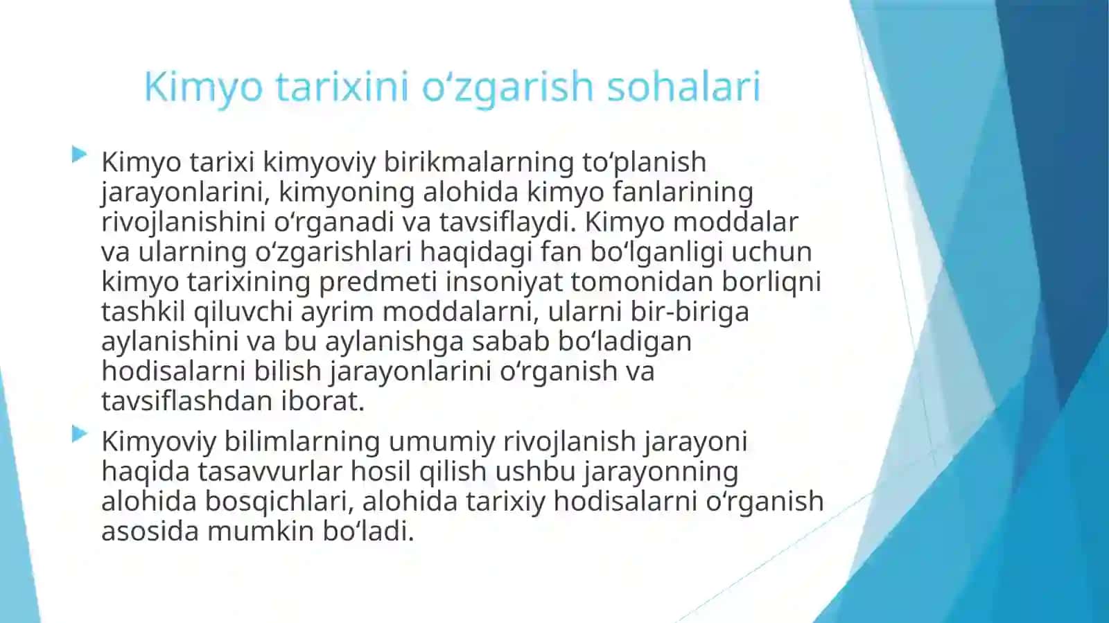 Kimyoning vujudga kelishi va uning tarixiy davrlari 4