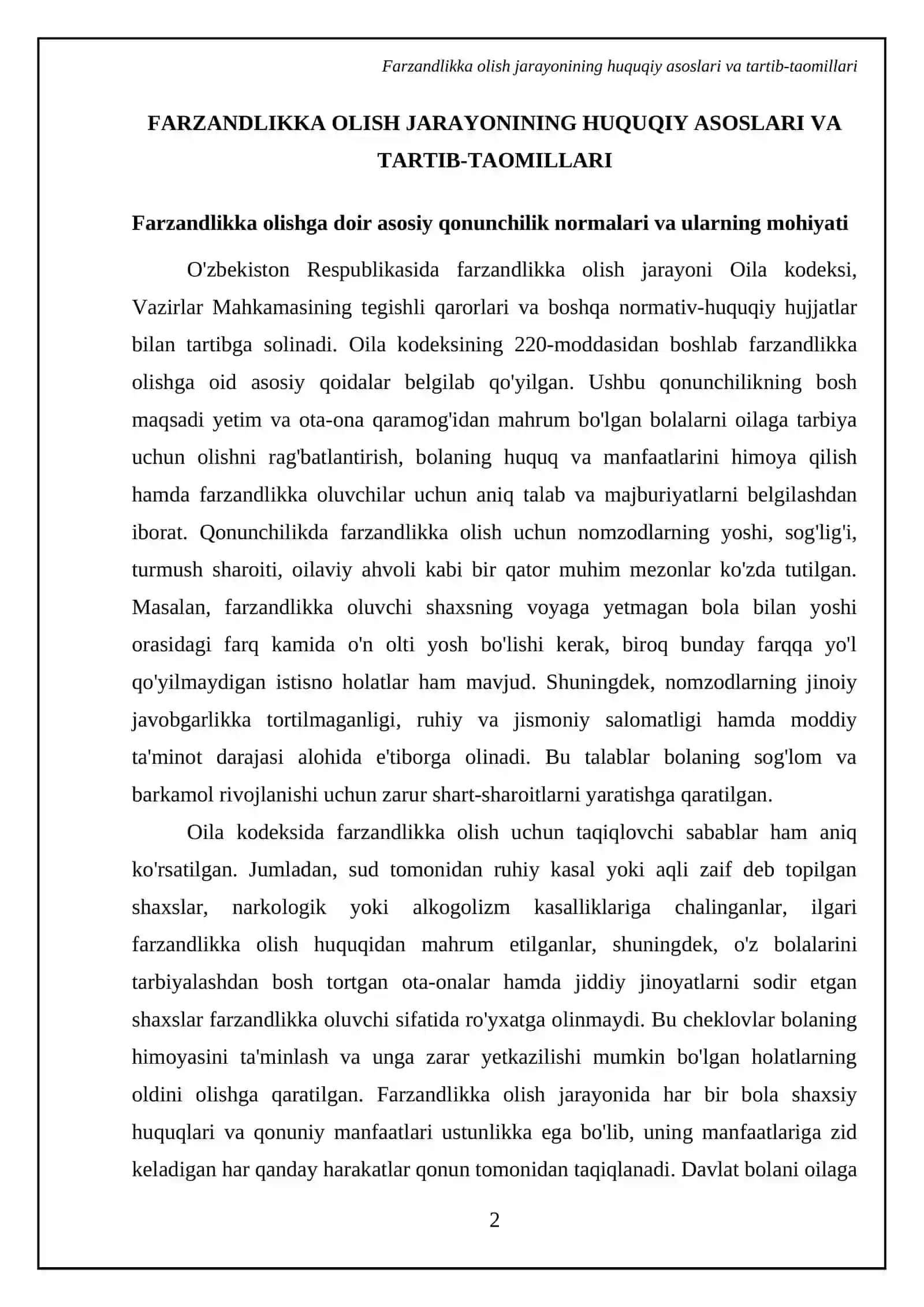 Farzandlikka olish 4