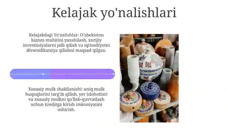 Iqtisodiy Islohotlar va Bozor Iqtisodiyotiga O'tish 4