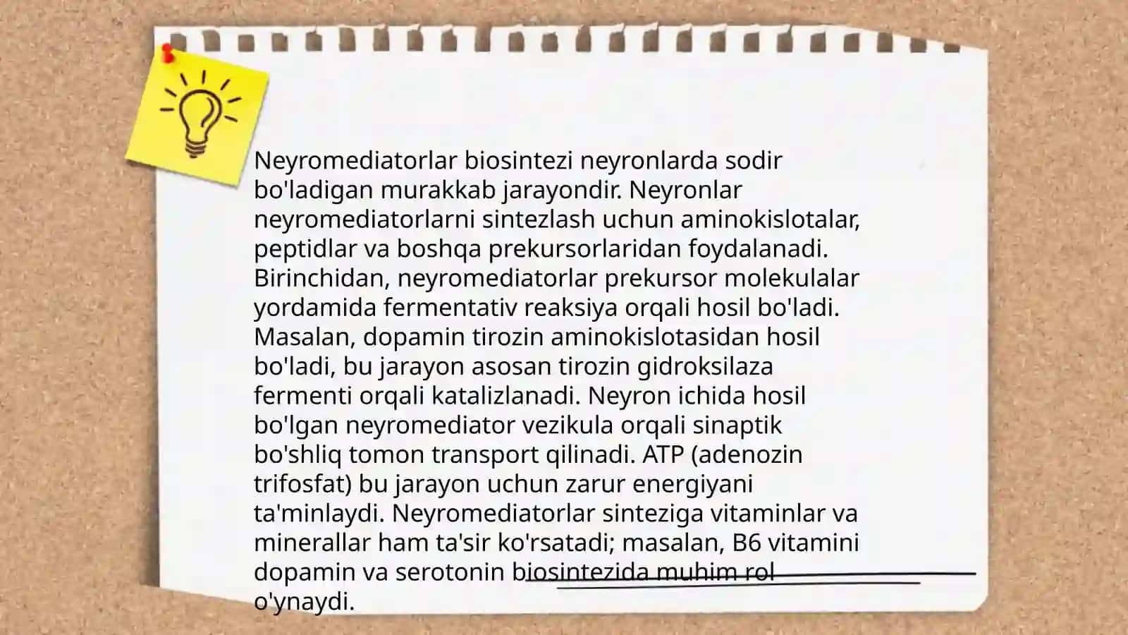 Neyromediatorlar biosintezi, ahamiyati va kasalliklari 4