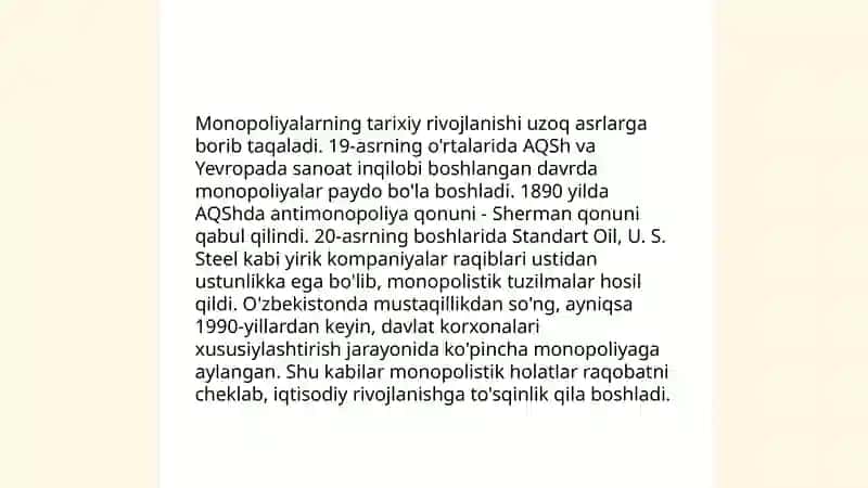 Monopoliya va uning mazmuni 4
