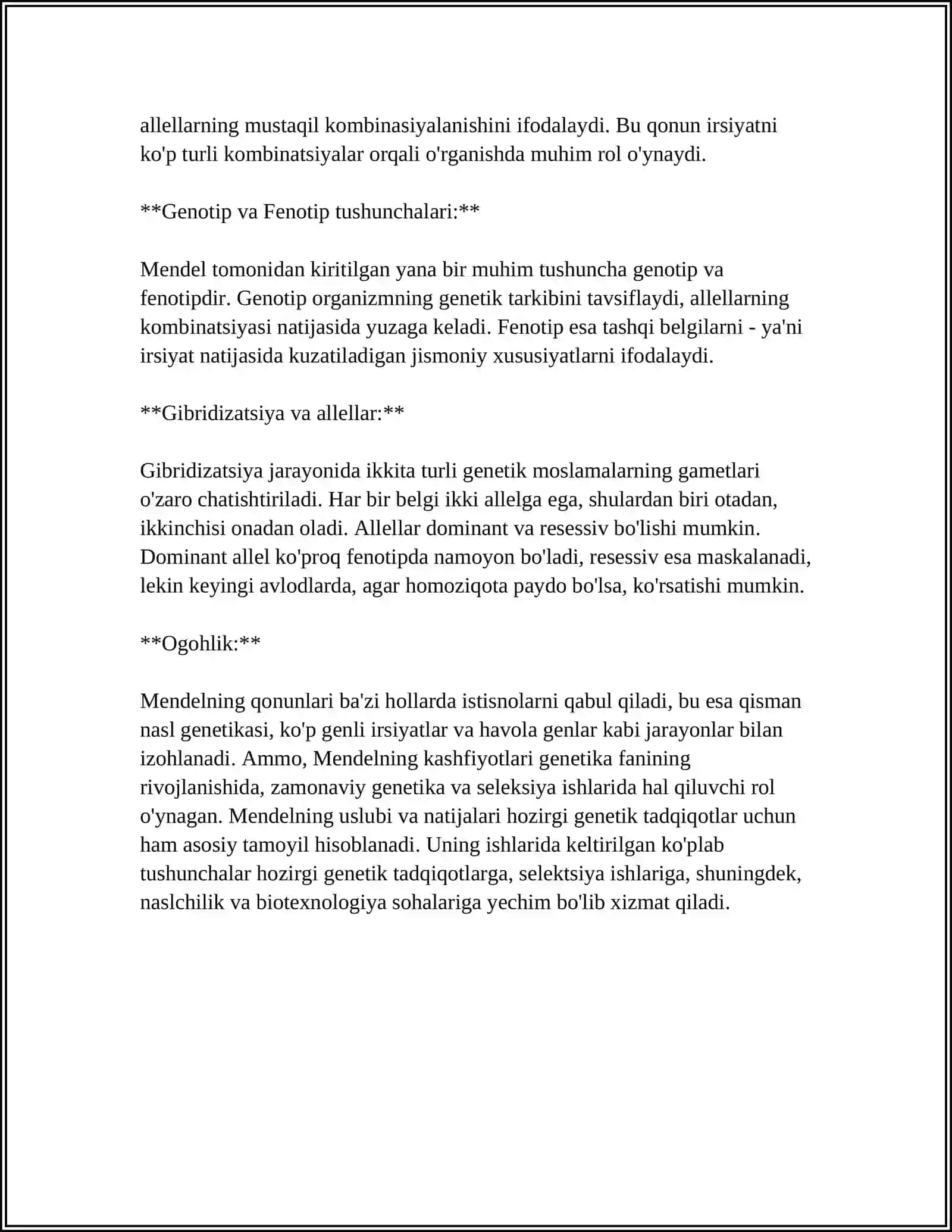 IRSIYLANISH QONUNLARI 4