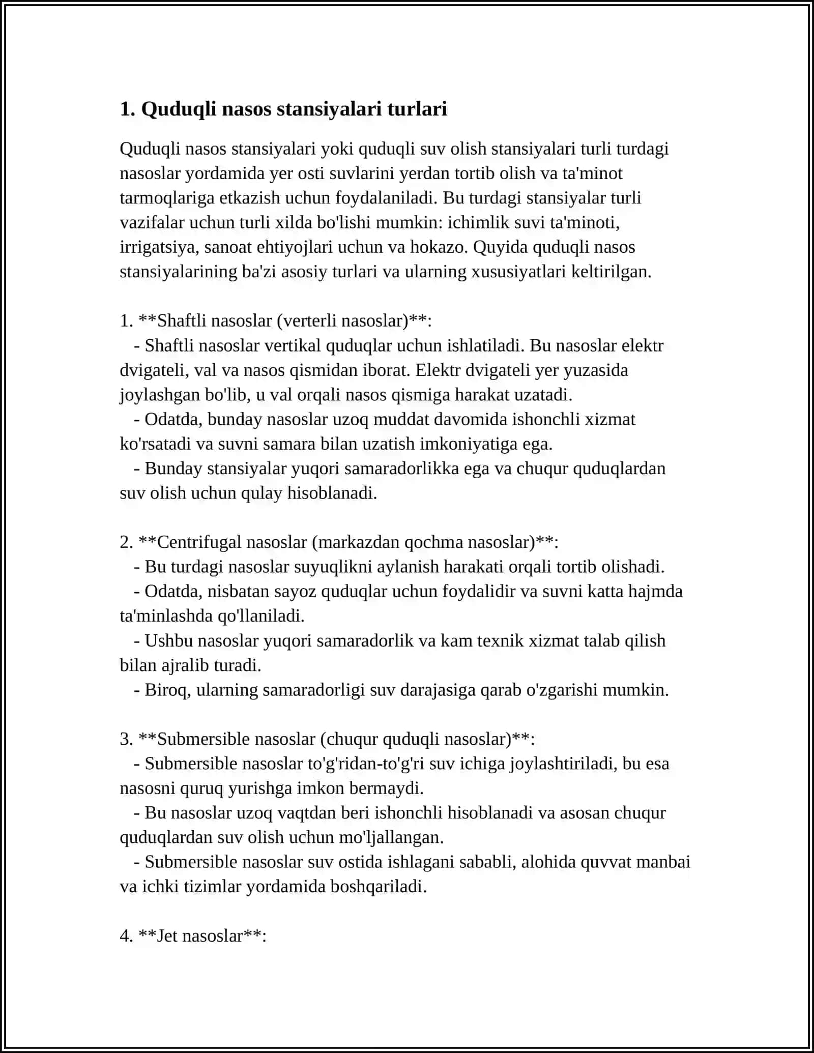 Quduqli nasos stansiyalari 4