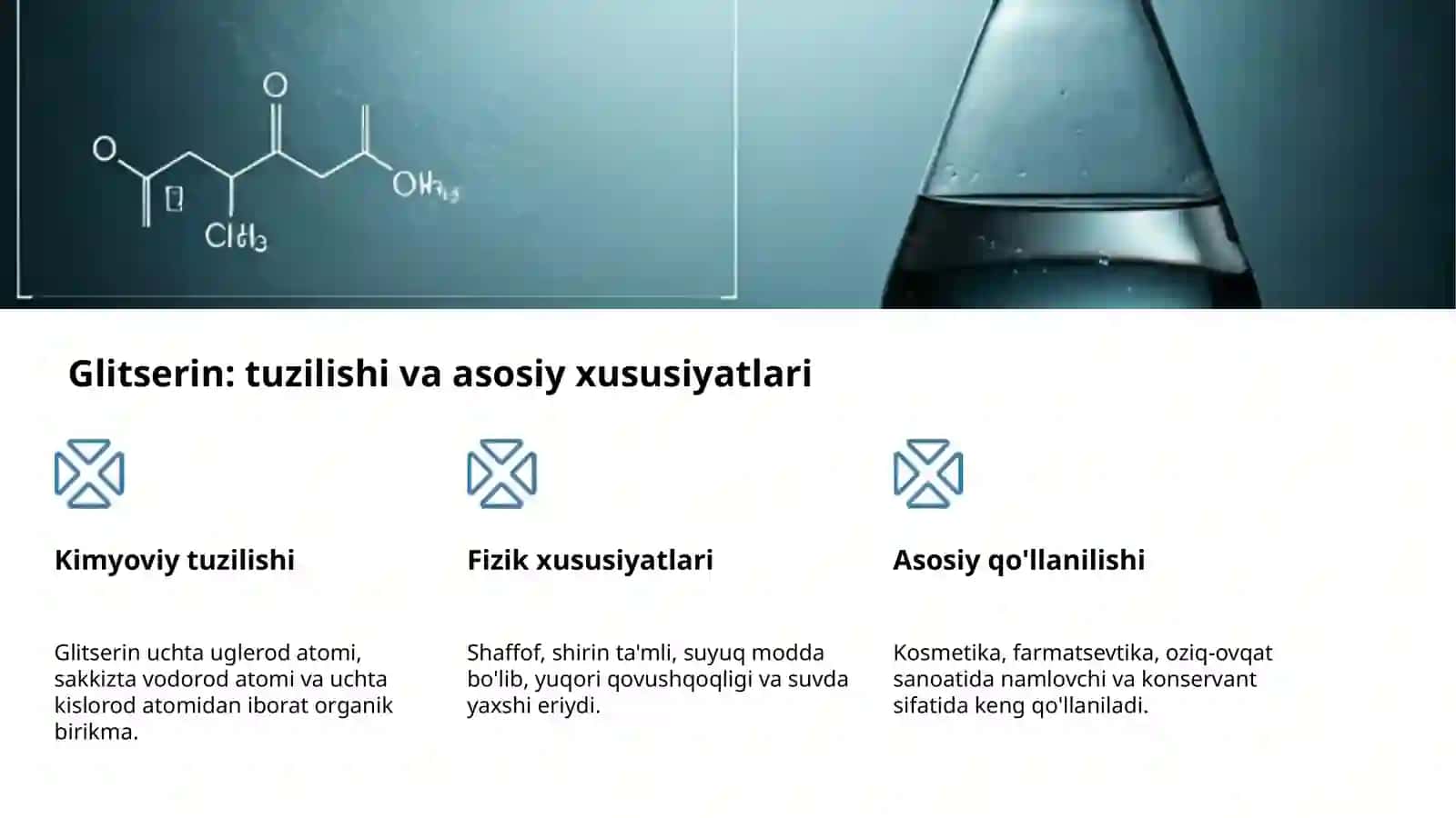 Ko'p atomli spirtlar: olinishi, xossalari va ishlatilishi 4