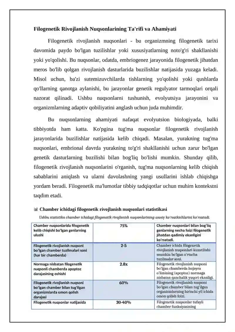 Odamda rivojlanishning filegenetik nuqsonlari 4
