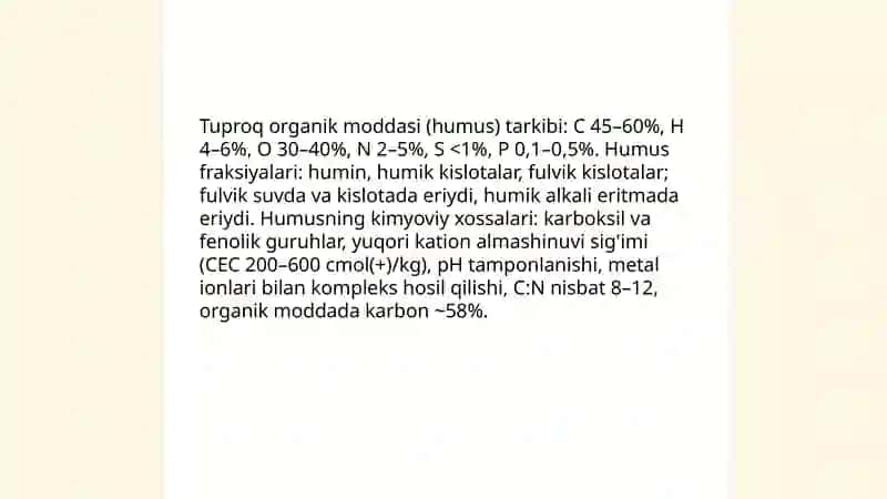 Tuproq xaqida malumotlar 4