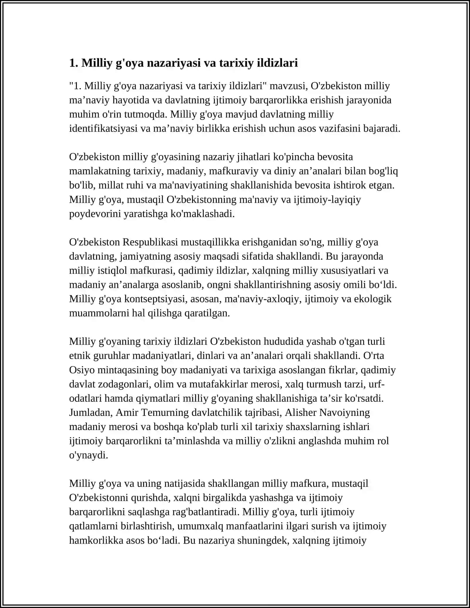 MILLIY G'OYA VA IJTIMOIY BARQARORLIK MUAMMOSI 4