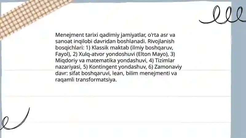 Menejmentning nazariy asoslari 4