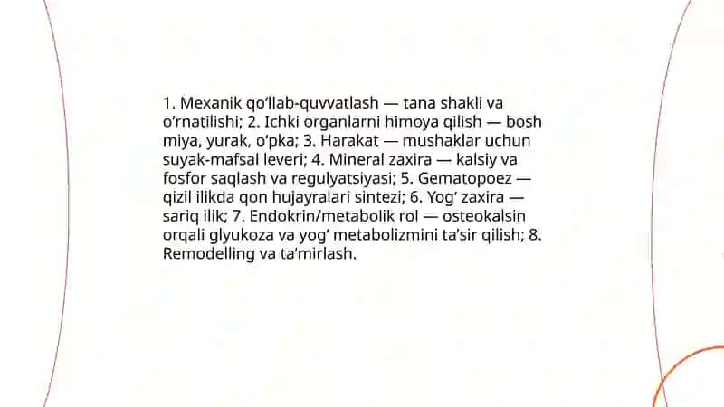 Osteologiya. Suyaklar haqida umumiy maʼlumot 4