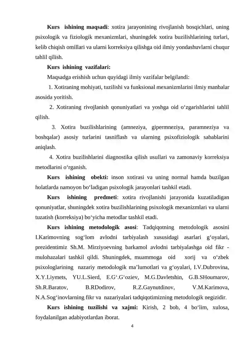 Xotiraning rivojlanishi va buzilishi 4