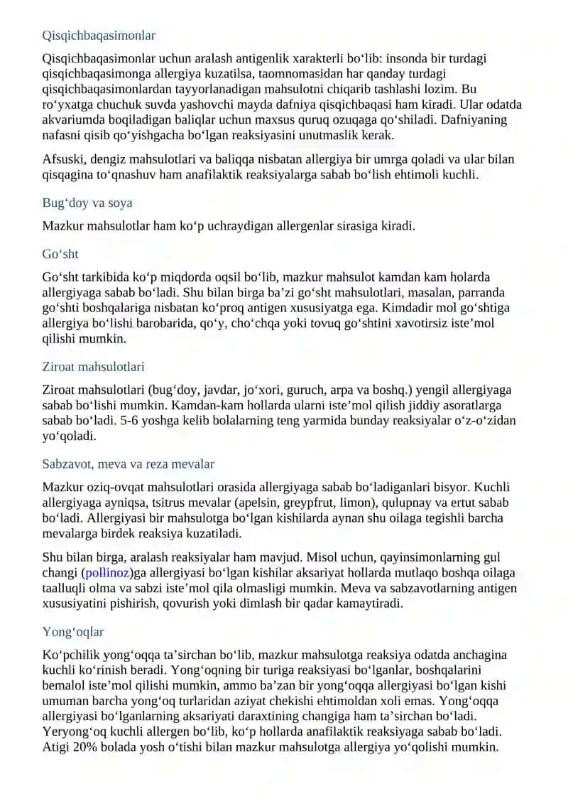 BOLALARDA OVQAT ALLERGIYASI 4