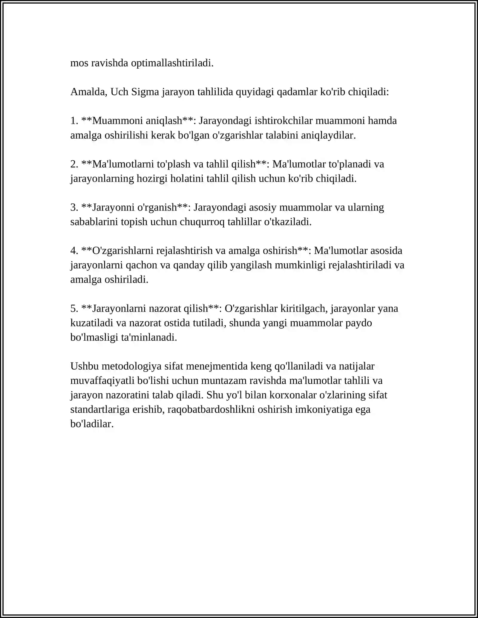 MUSTAQIL ISH Mavzu: UCH SIGMA QOIDASI 4