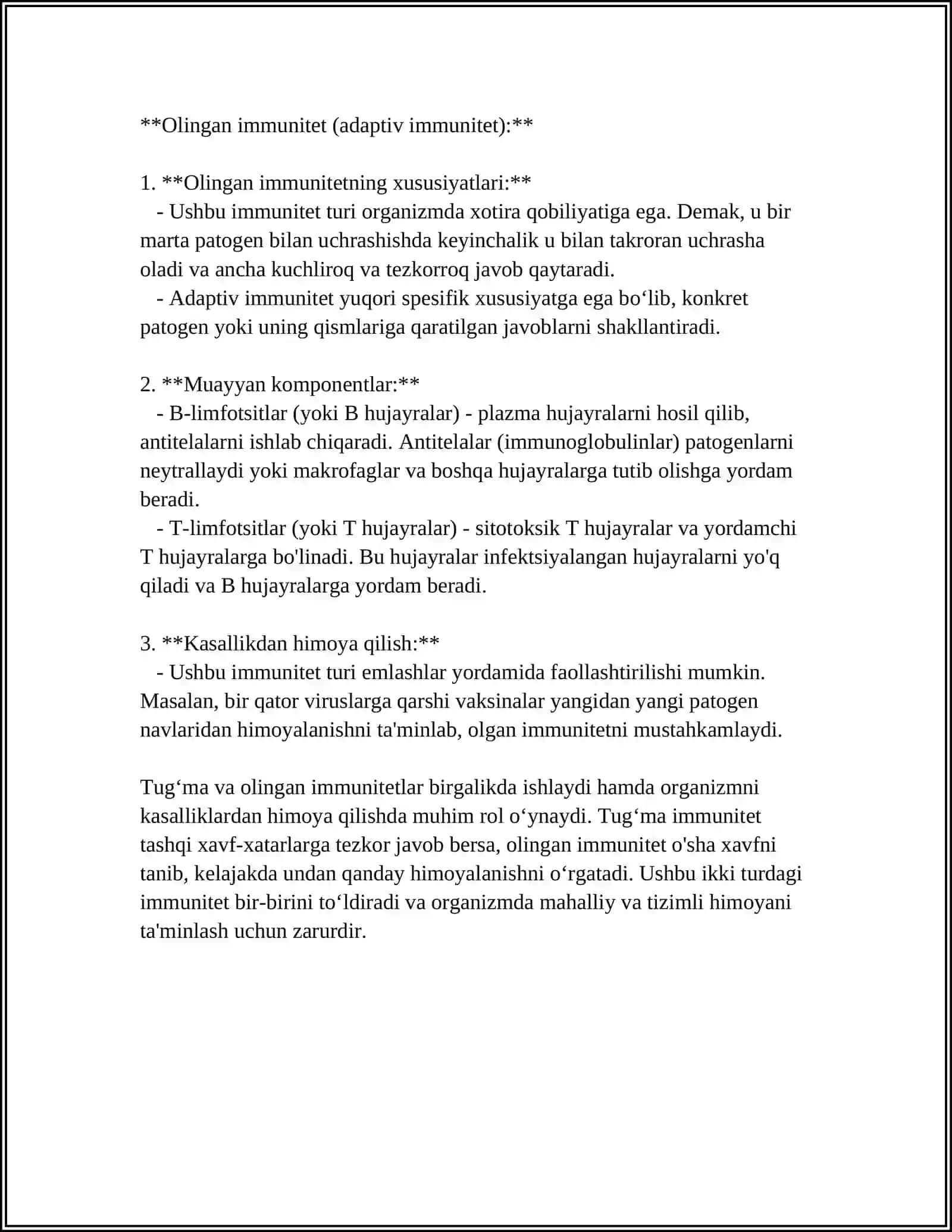 IMMUN SISTEMA FIZIOLOGIYASI 4