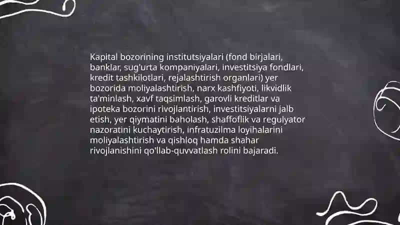 Kapital bozori va yer bozori 4