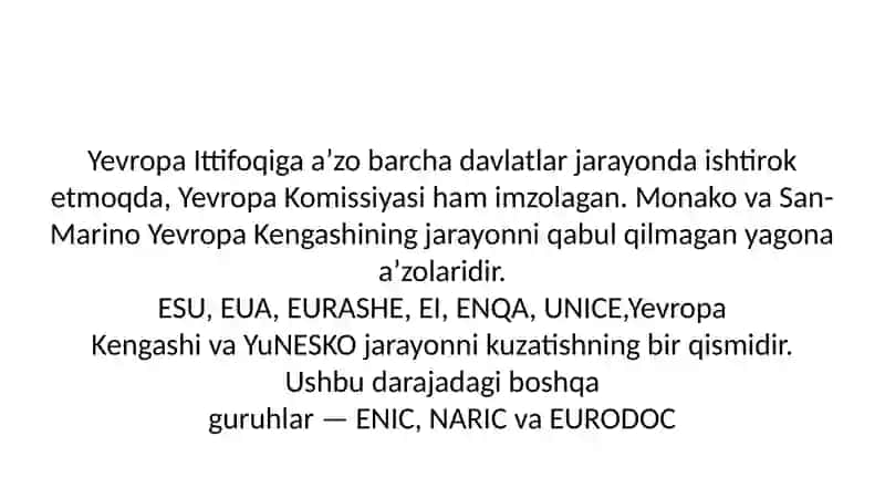 Oliy taʼlim va bolon jarayonlar Tarixdan zamonaviy davrgacha 4